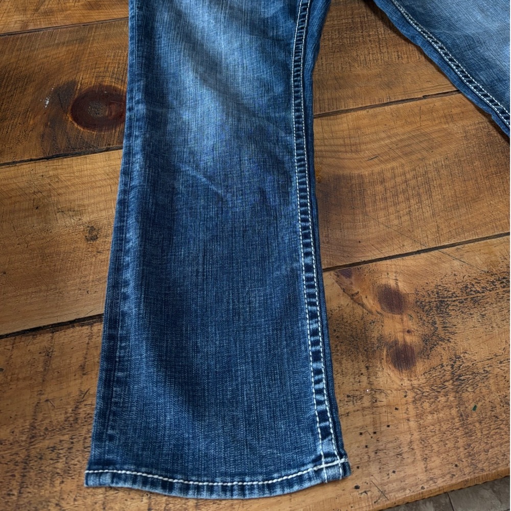 Salvage Mens Mayhem Straight Regular Fit Blue Denim Jeans Size 36 Short - Picture 8 of 11